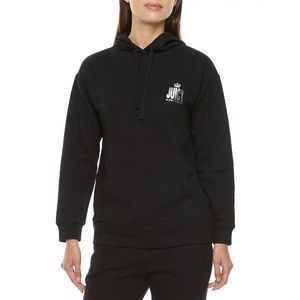 Juicy Couture Black Liquorice Hoodie w/Shiny Silver Logo Long Sleeve Sz M Med